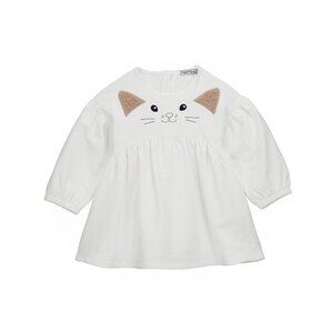 FURRY CAT-EARED FLEECE DRESS - LITTLE GIRL DRESSES